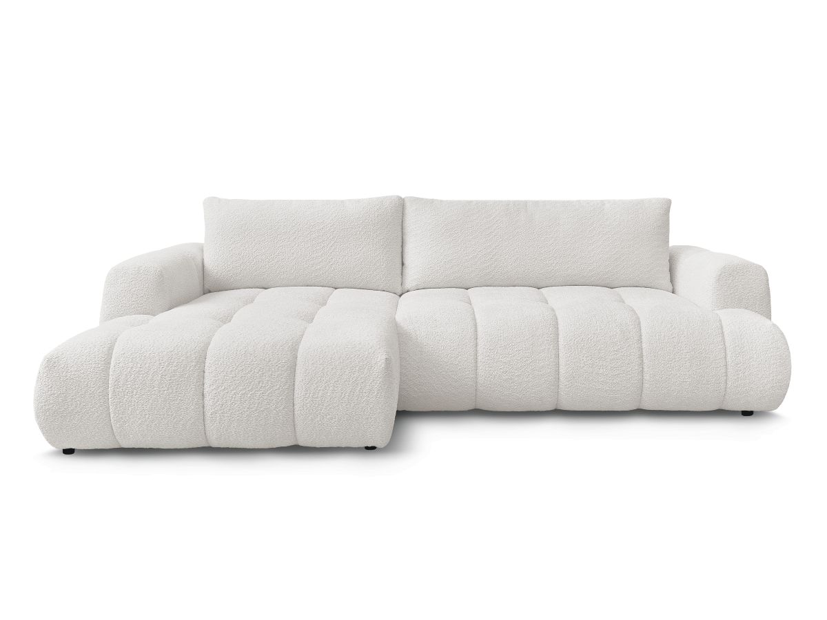 Canapé d'angle convertible FUJI tissu bouclette