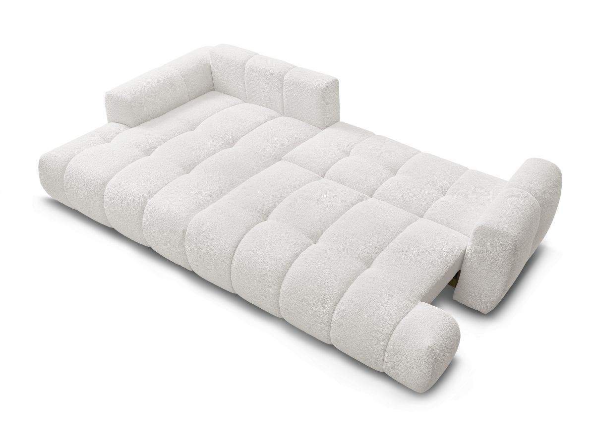 Canapé d'angle convertible FUJI tissu bouclette