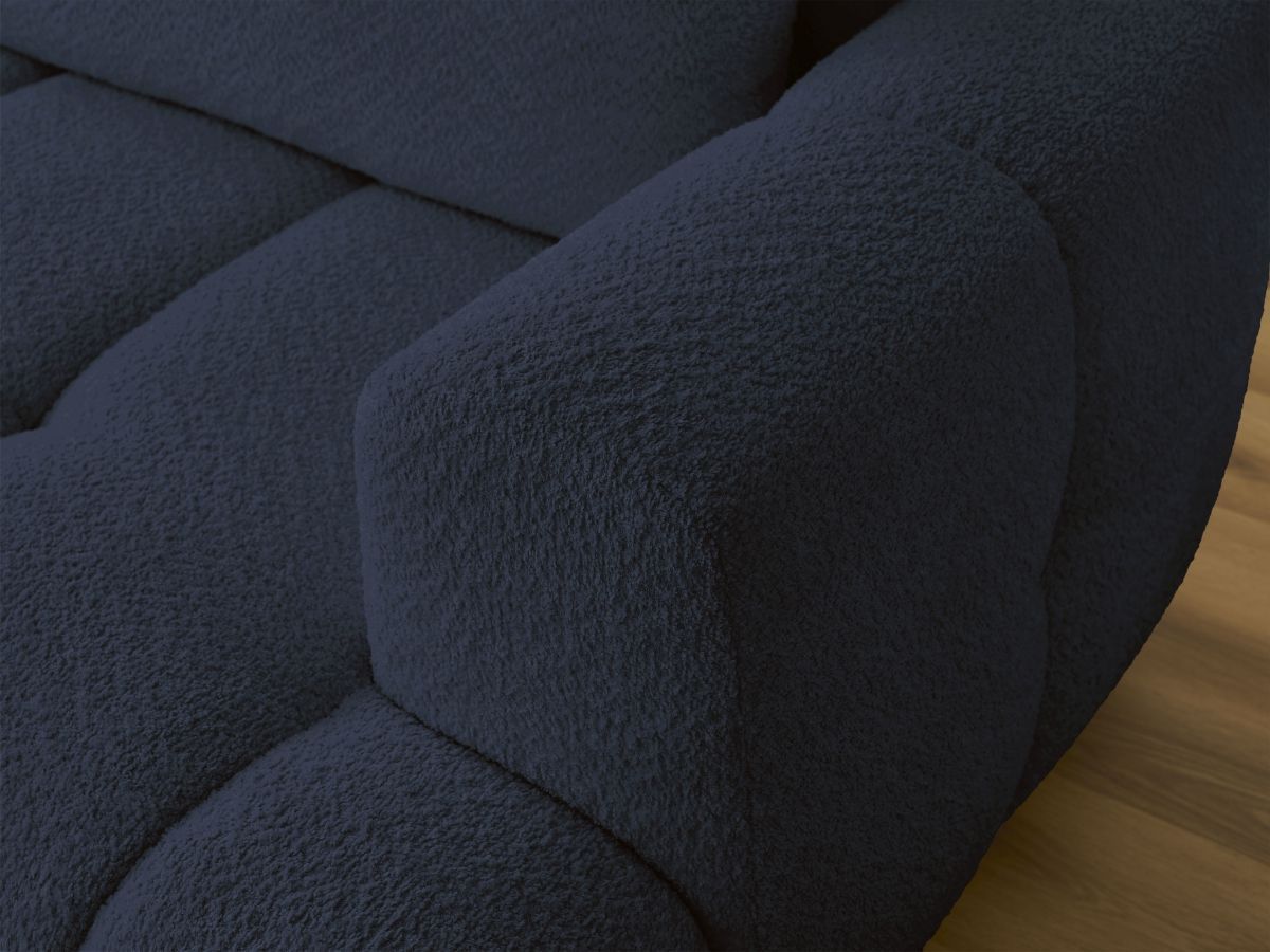 Canapé d'angle convertible FUJI tissu bouclette