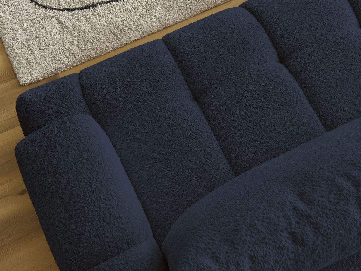 Canapé d'angle convertible FUJI tissu bouclette