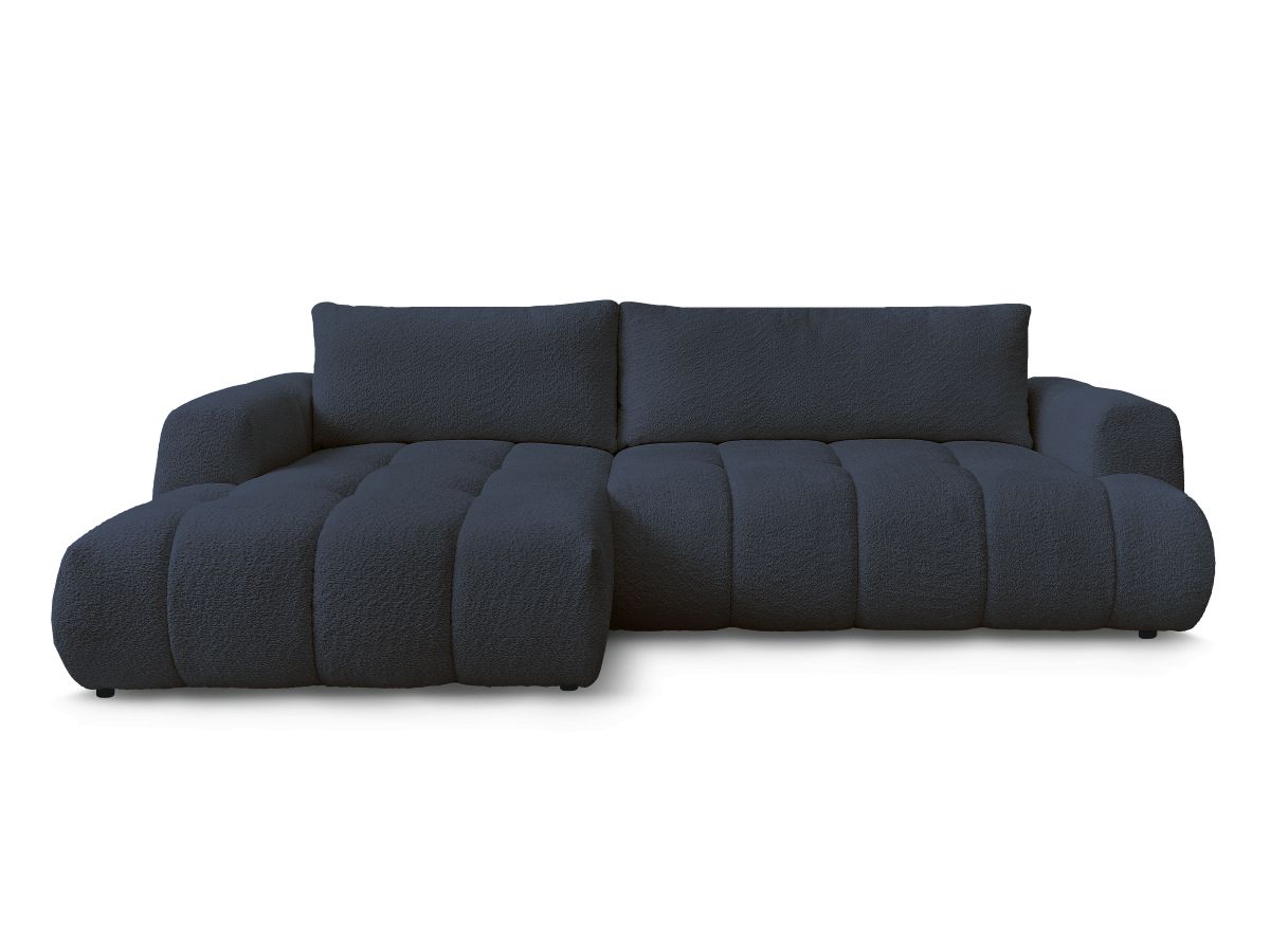 Canapé d'angle convertible FUJI tissu bouclette