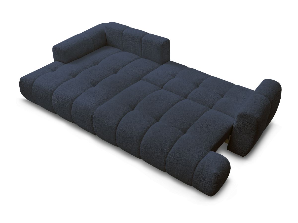 Canapé d'angle convertible FUJI tissu bouclette