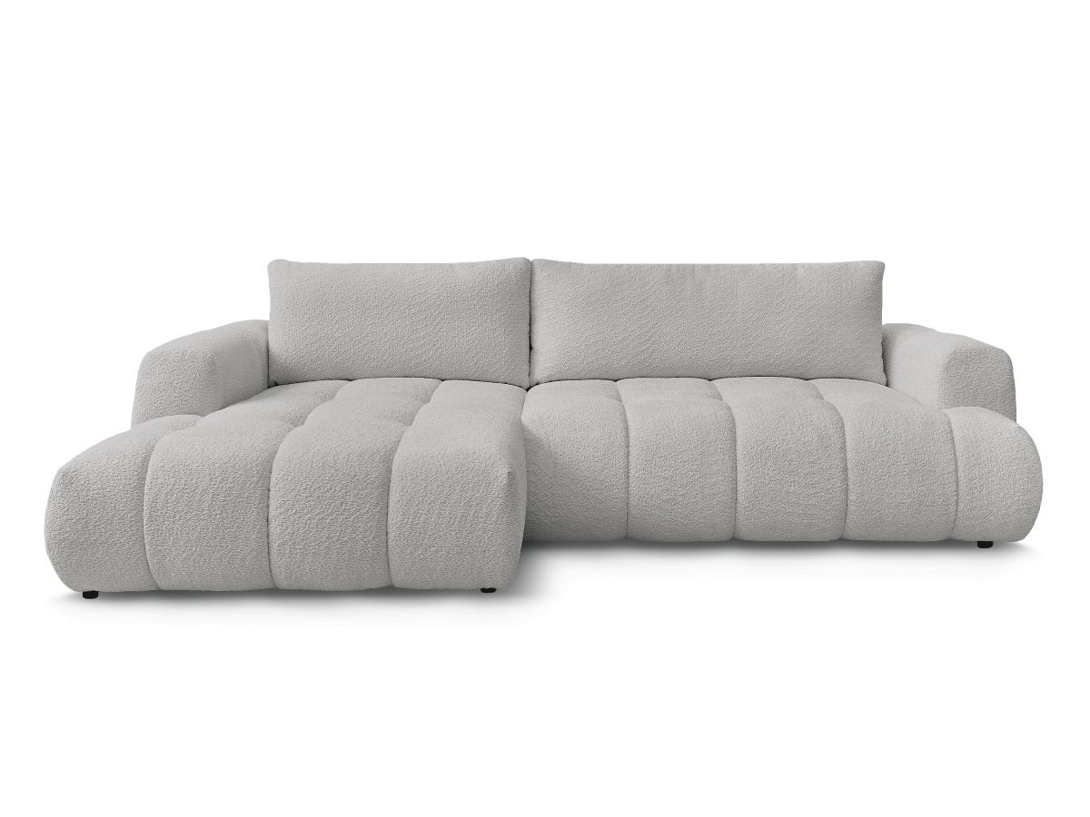 Canapé d'angle convertible FUJI tissu bouclette