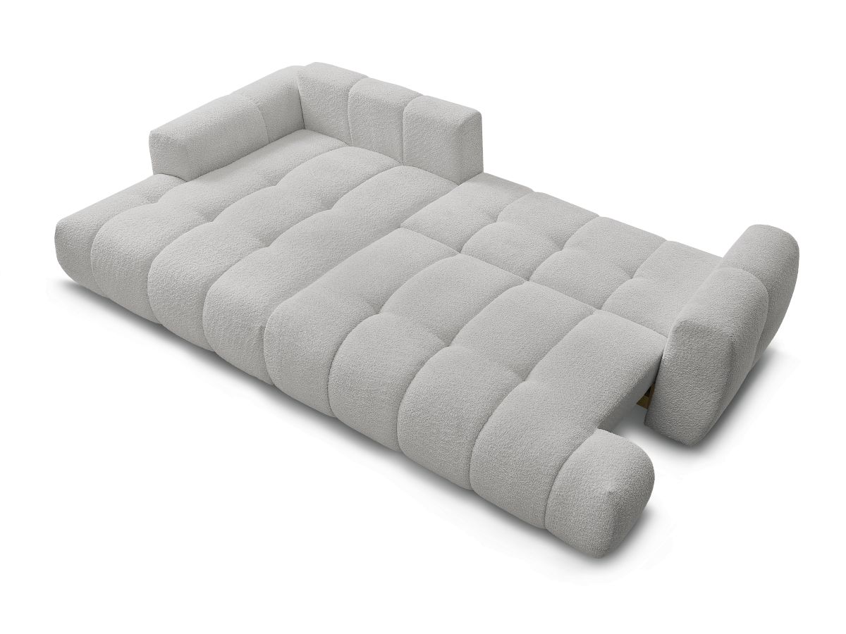 Canapé d'angle convertible FUJI tissu bouclette