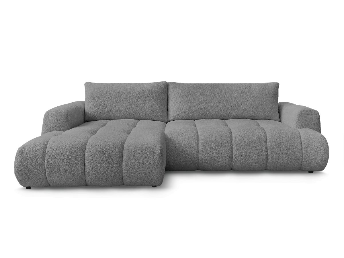 Canapé d'angle convertible FUJI tissu bouclette