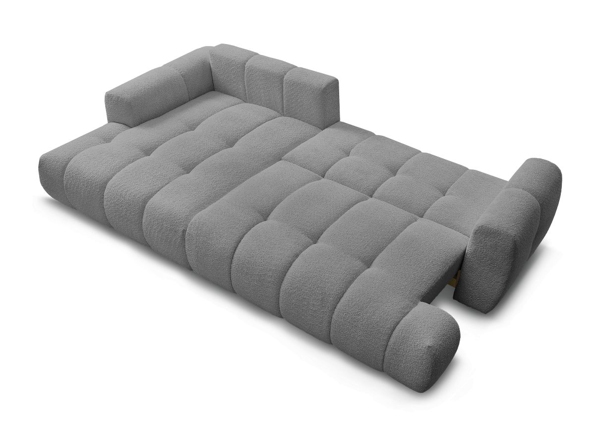 Canapé d'angle convertible FUJI tissu bouclette