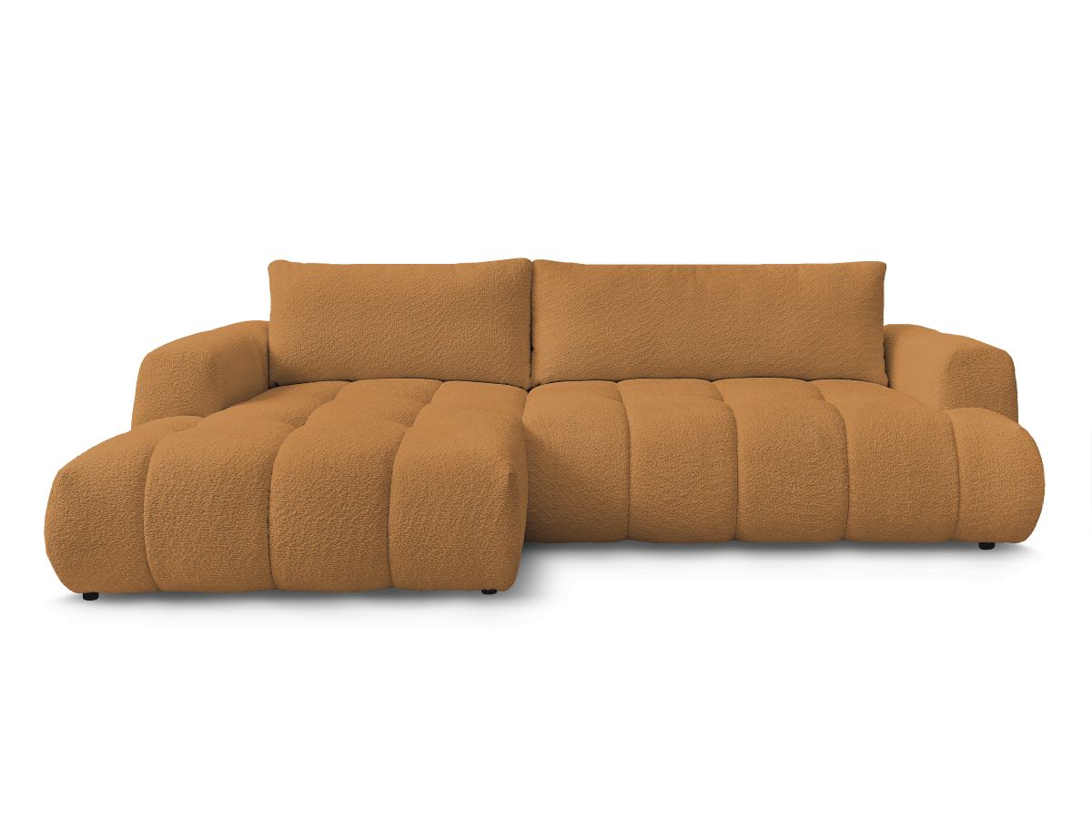 Canapé d'angle convertible FUJI tissu bouclette