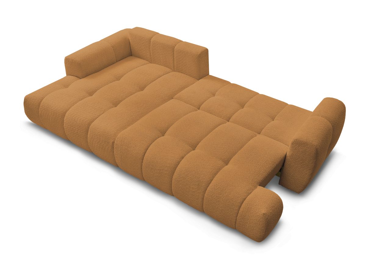 Canapé d'angle convertible FUJI tissu bouclette