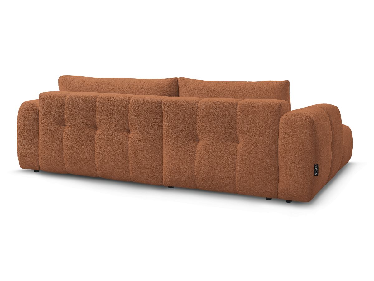 Canapé d'angle convertible FUJI tissu bouclette