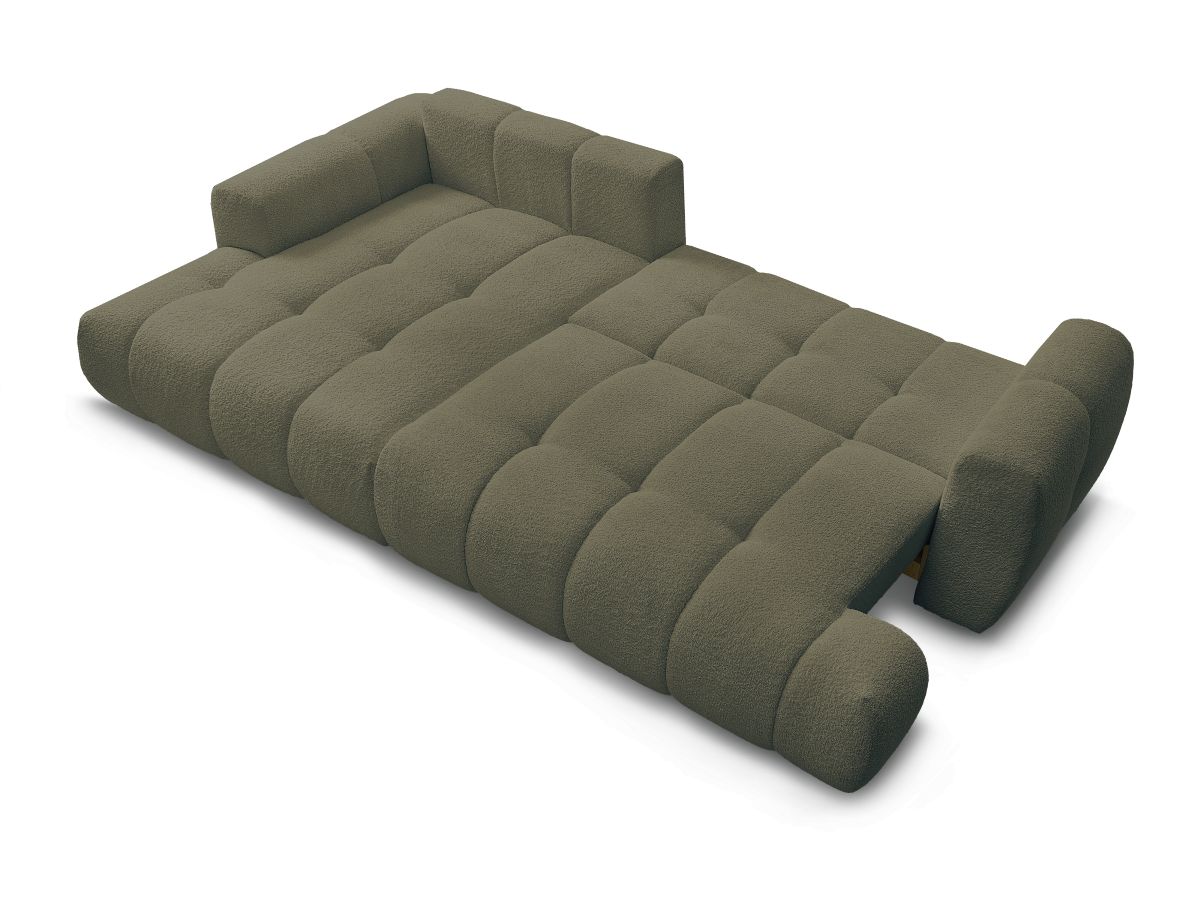 Canapé d'angle convertible FUJI tissu bouclette