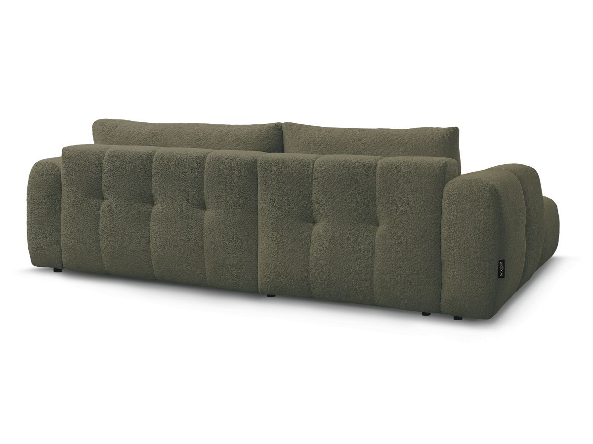 Canapé d'angle convertible FUJI tissu bouclette