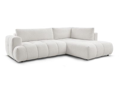 Canapé d'angle L convertible FUJI tissu bouclette