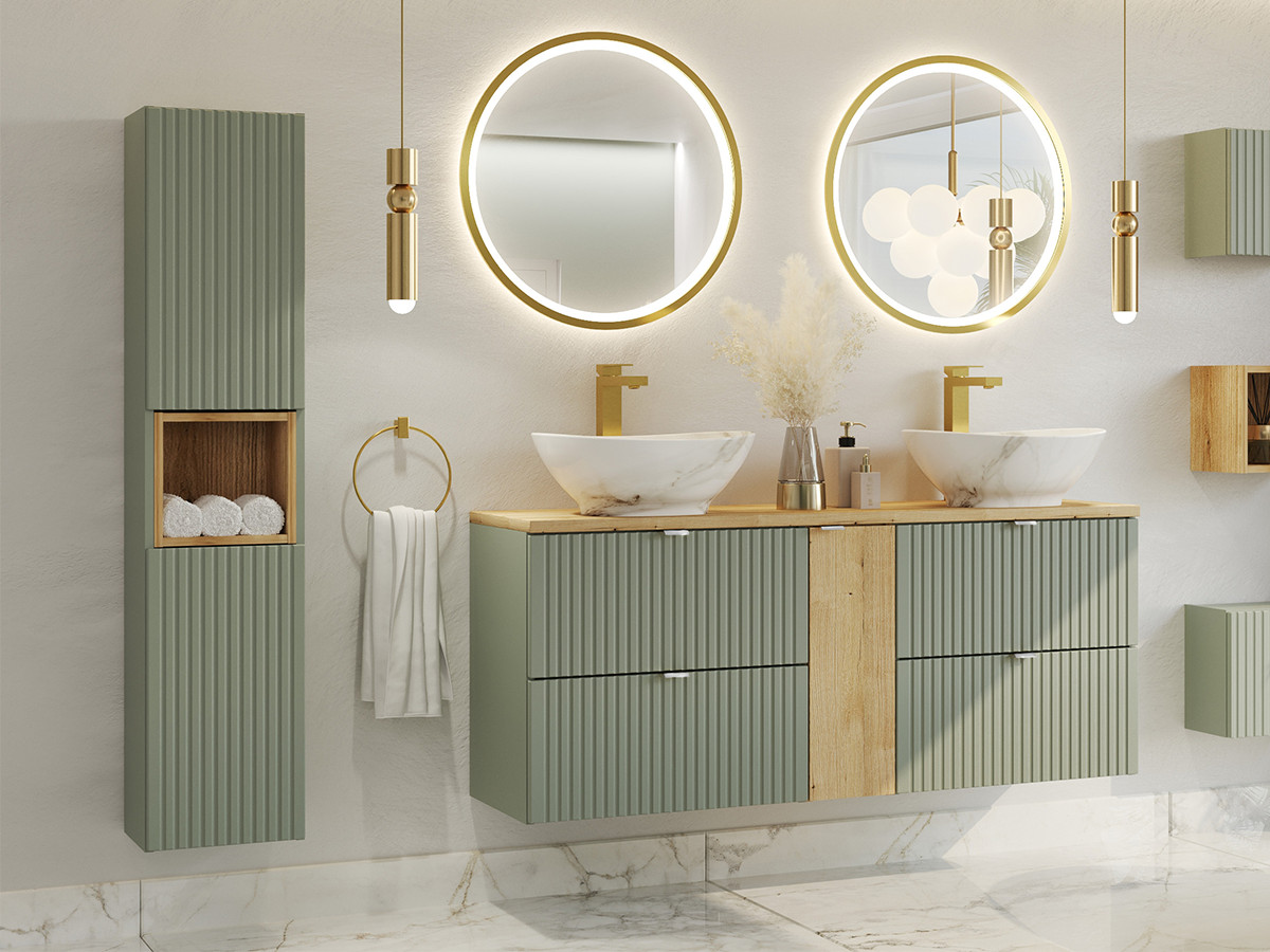 YOUNA groene badkamerkast 140 cm