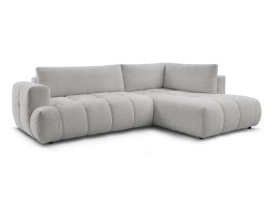 Canapé d'angle L convertible FUJI tissu bouclette