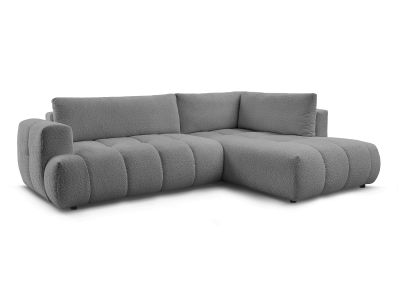 Canapé d'angle L convertible FUJI tissu bouclette