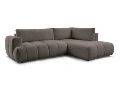 Canapé d'angle L convertible FUJI tissu bouclette