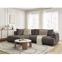 FUJI rozkładana sofa narożna L w tkaninie bouclette