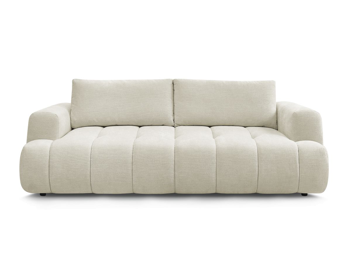 Canapé droit convertible 3 places FUJI tissu lisse