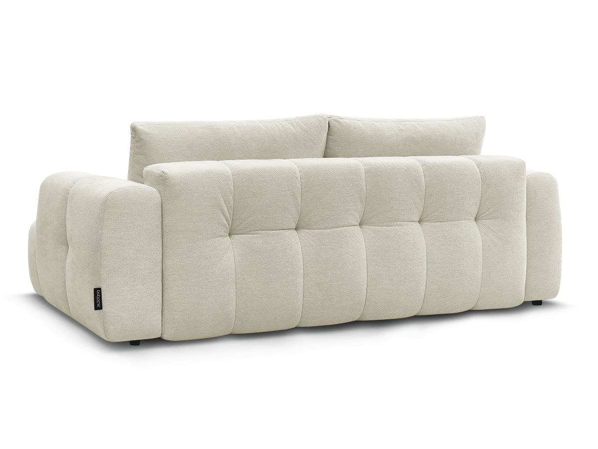 Canapé droit convertible 3 places FUJI tissu lisse