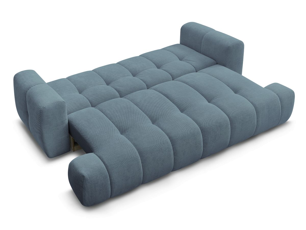 Canapé d'angle fixe EVEREST tissu chiné - Orange - Angle droit - 10 coussins