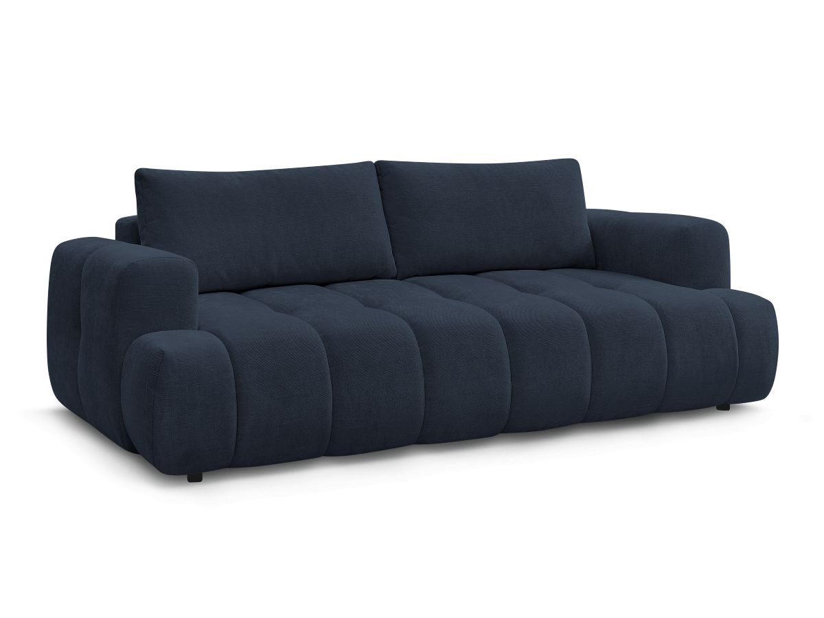 Canapé droit convertible 3 places FUJI  tissu lisse