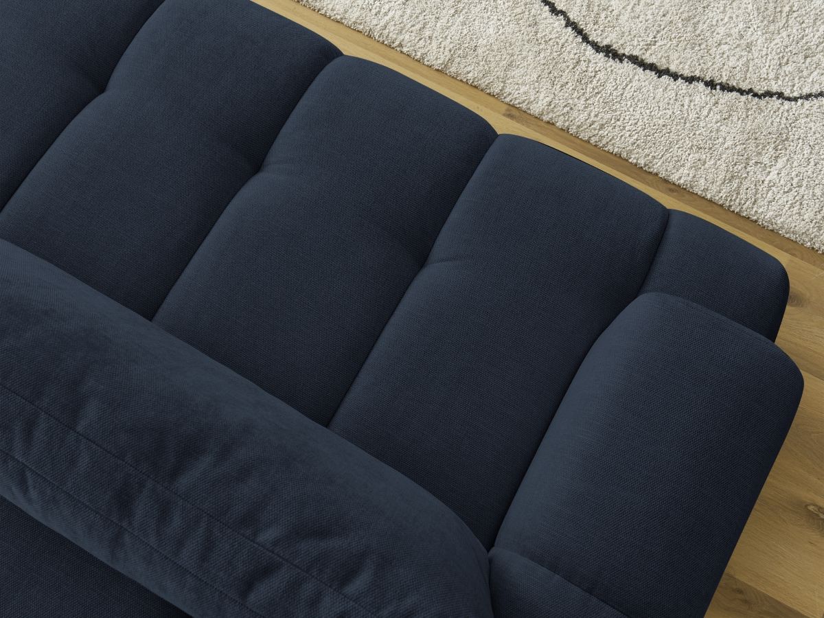 Canapé droit convertible 3 places FUJI tissu lisse