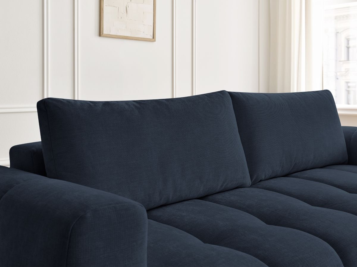 Canapé droit convertible 3 places FUJI tissu lisse