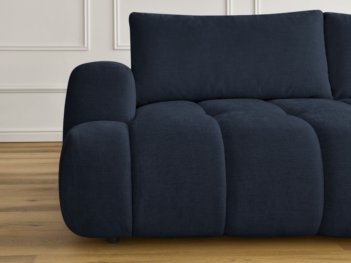 Canapé droit convertible 3 places FUJI tissu lisse