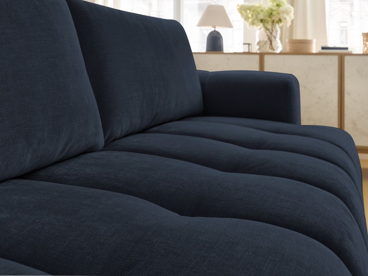 Canapé droit convertible 3 places FUJI tissu lisse