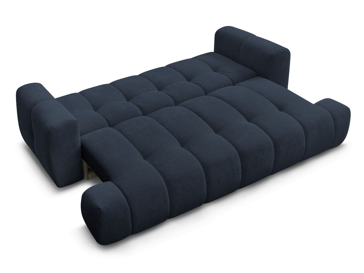 Canapé droit convertible 3 places FUJI tissu lisse