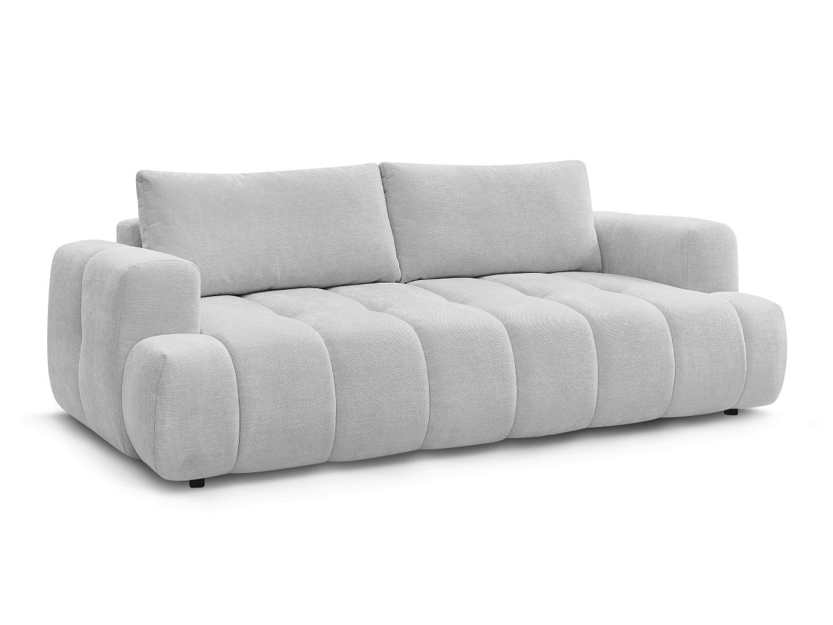 Canapé droit convertible 3 places FUJI  tissu lisse