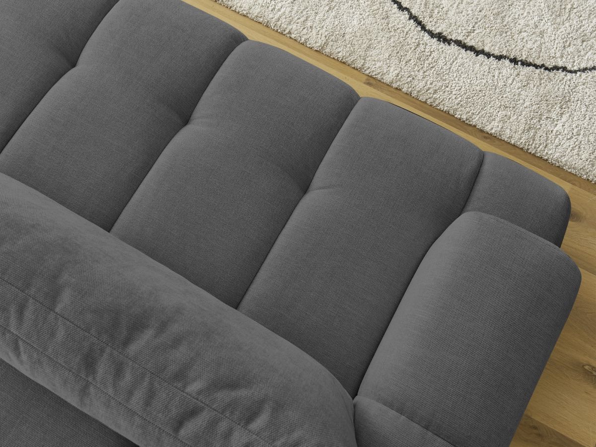 Canapé droit convertible 3 places FUJI tissu lisse