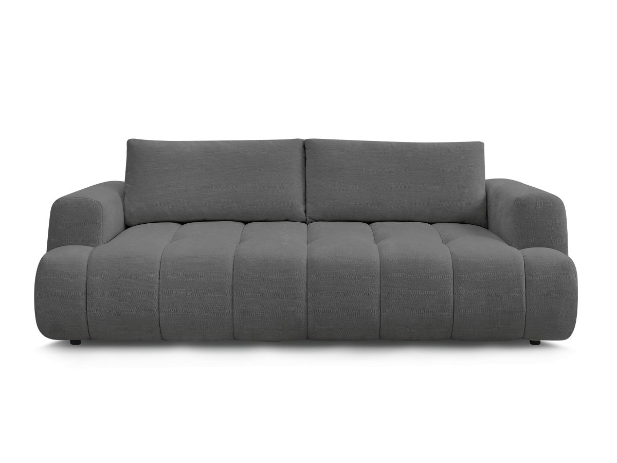 Canapé droit convertible 3 places FUJI tissu lisse