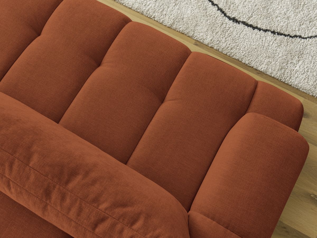 Canapé droit convertible 3 places FUJI tissu lisse