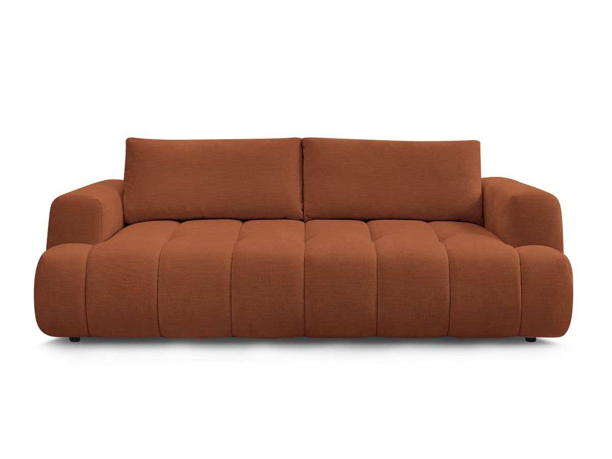 Canapé droit convertible 3 places FUJI tissu lisse
