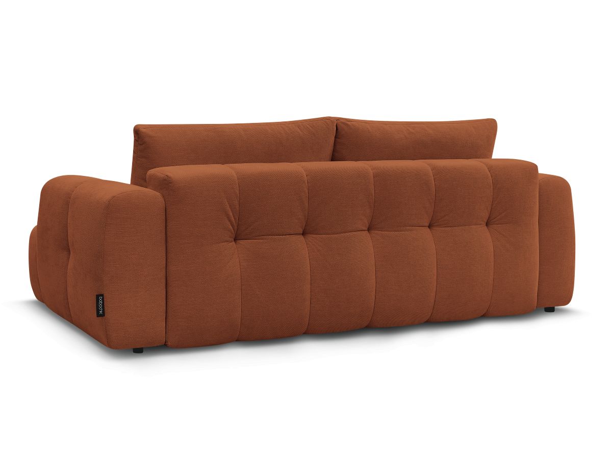 Canapé droit convertible 3 places FUJI tissu lisse