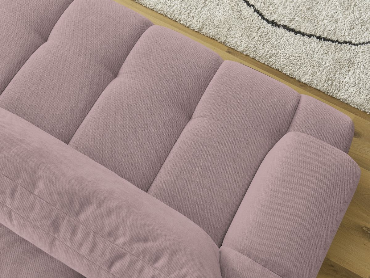 Canapé droit convertible 3 places FUJI tissu lisse