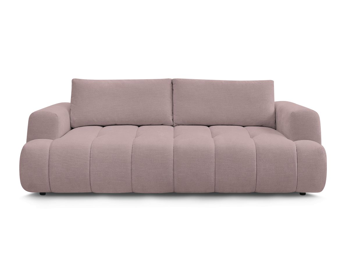 Canapé droit convertible 3 places FUJI tissu lisse