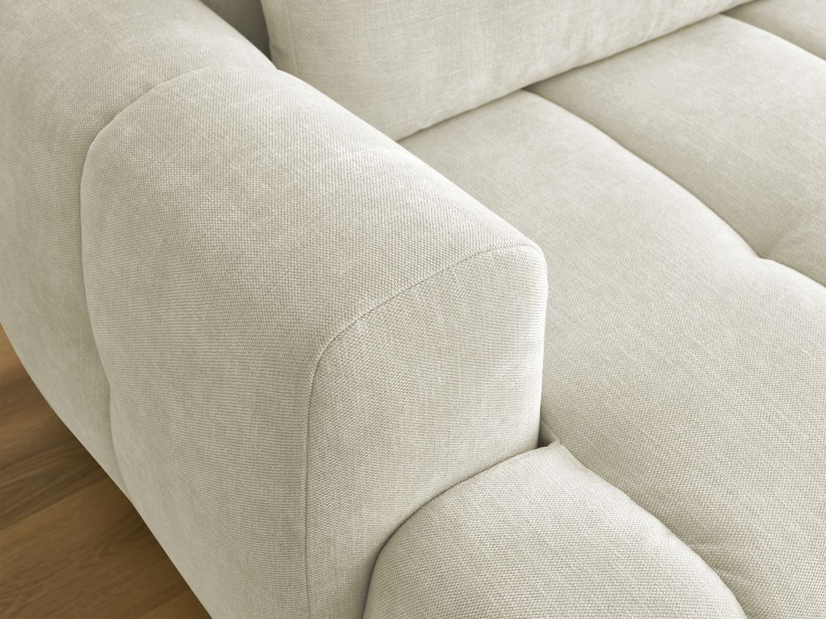Canapé d'angle convertible FUJI tissu lisse