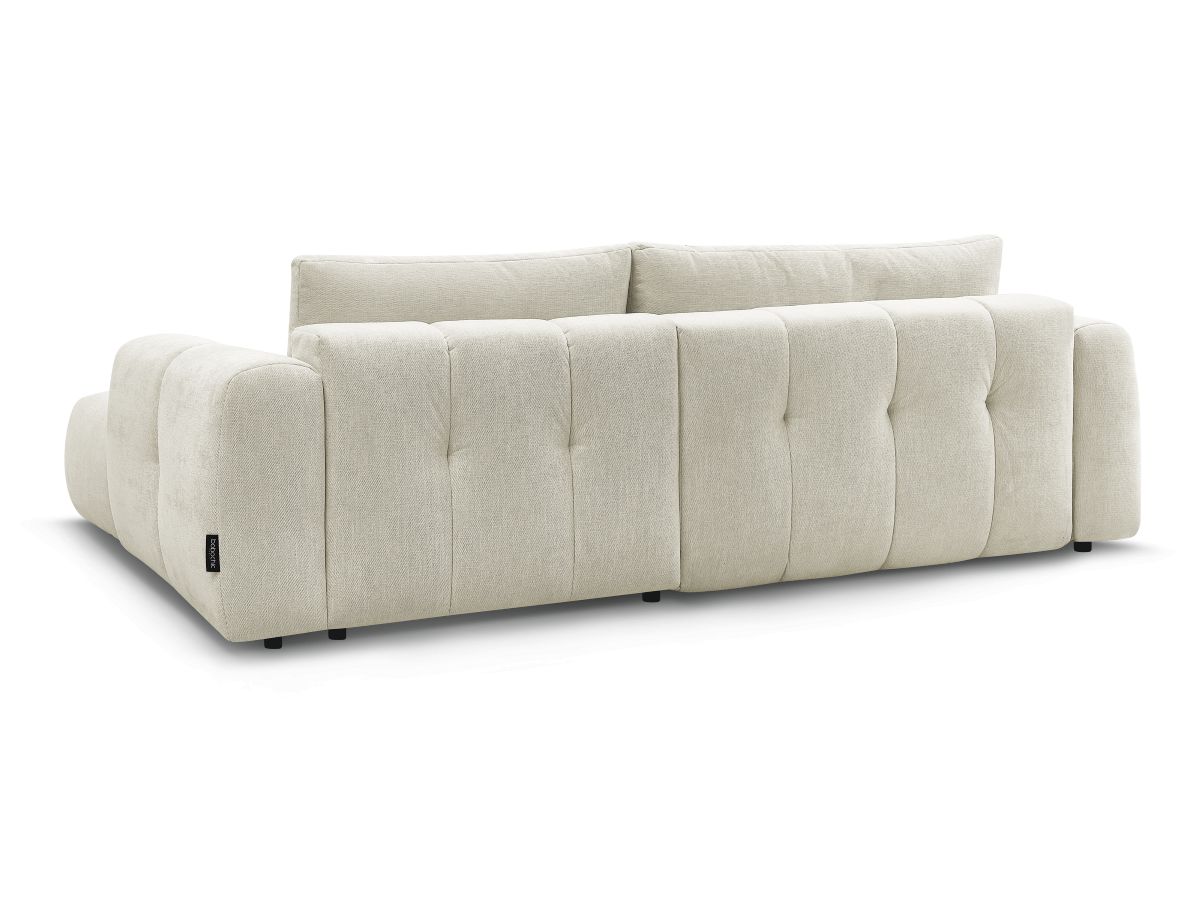 Canapé d'angle convertible FUJI tissu lisse