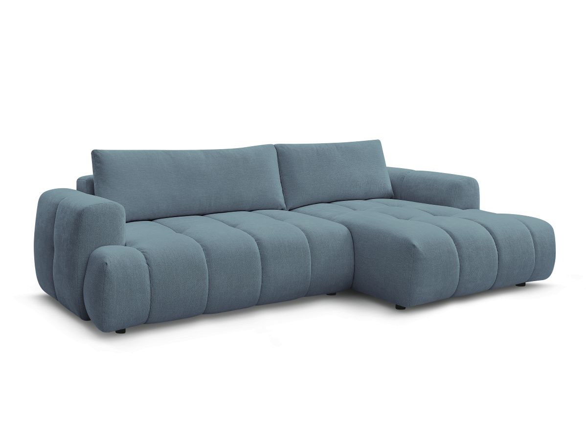Canapé d'angle convertible FUJI tissu lisse