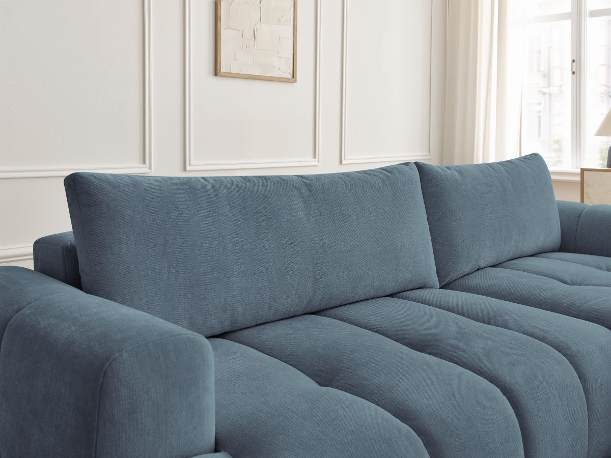 Canapé d'angle convertible FUJI tissu lisse