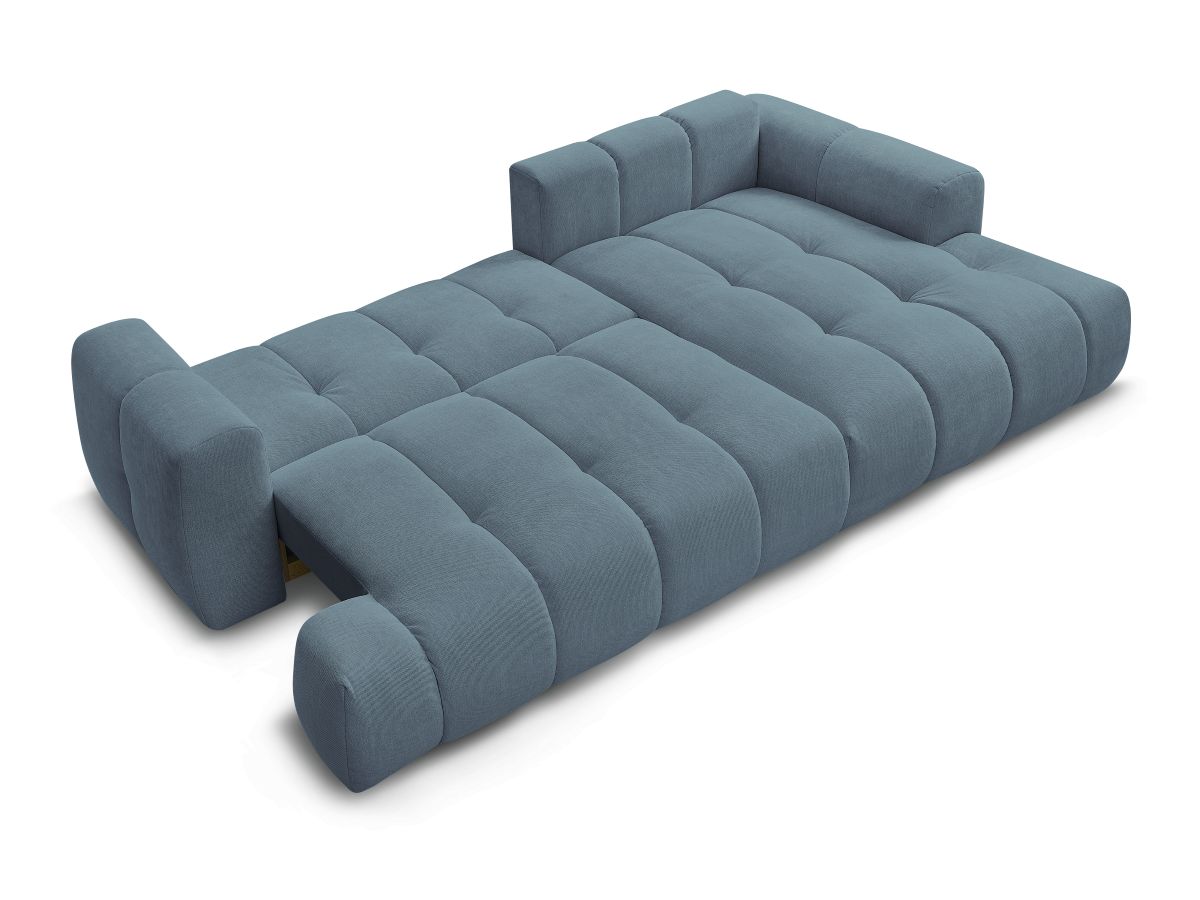 Canapé d'angle convertible FUJI tissu lisse