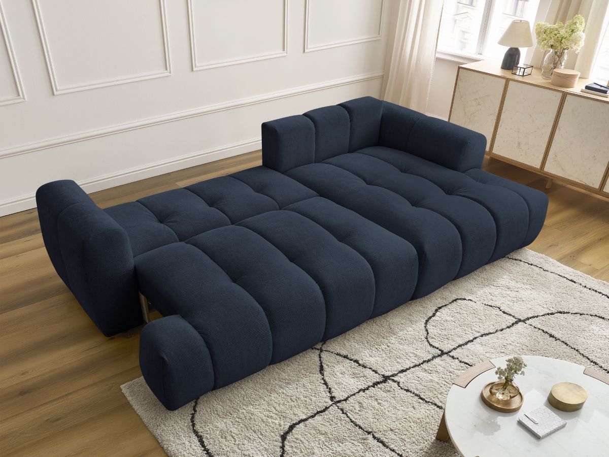 Canapé d'angle convertible FUJI tissu lisse