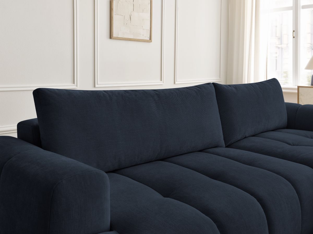 Canapé d'angle convertible FUJI tissu lisse