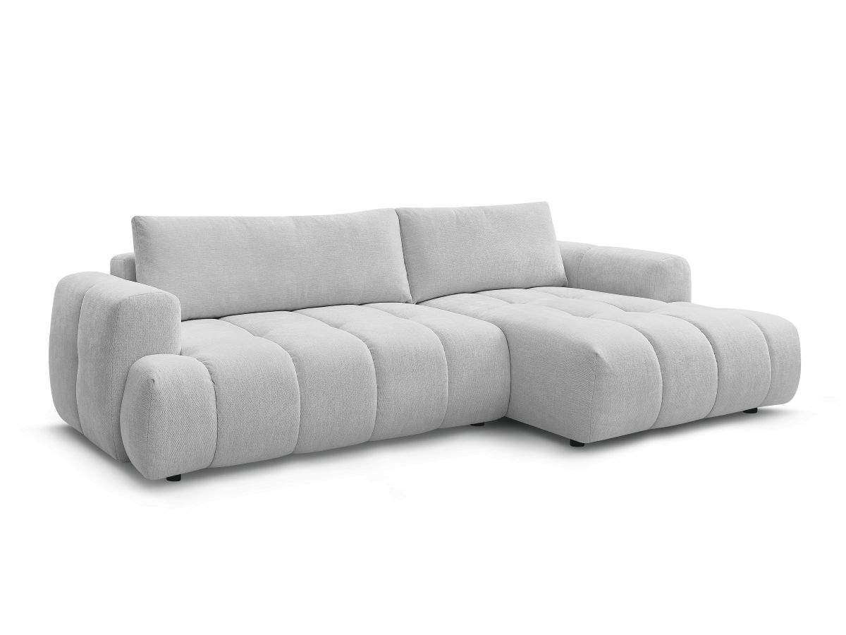 Canapé d'angle convertible FUJI tissu lisse