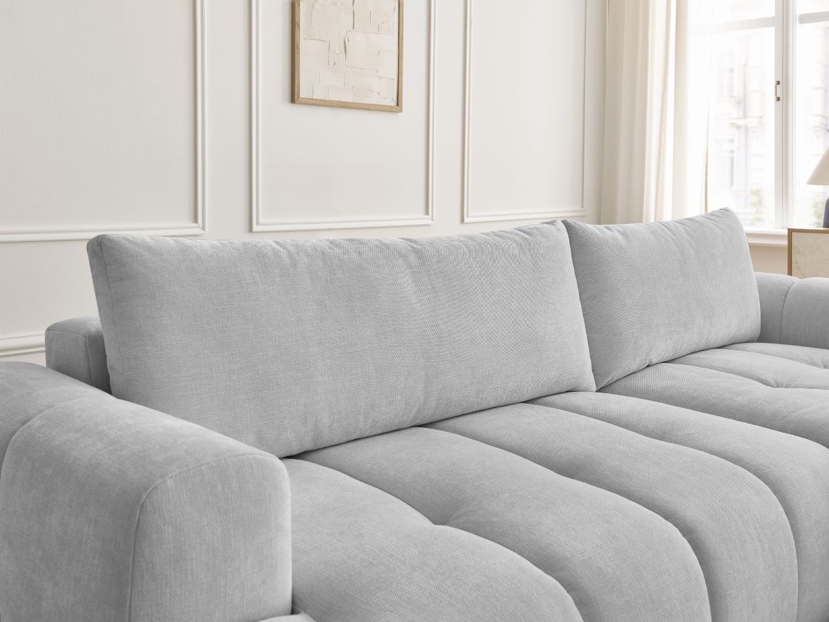 Canapé d'angle convertible FUJI tissu lisse