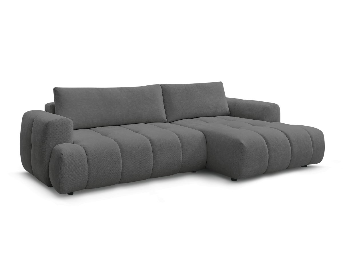 Canapé d'angle convertible FUJI tissu lisse