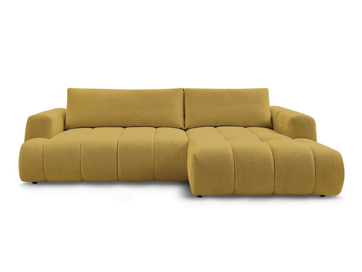 Canapé d'angle convertible FUJI tissu lisse