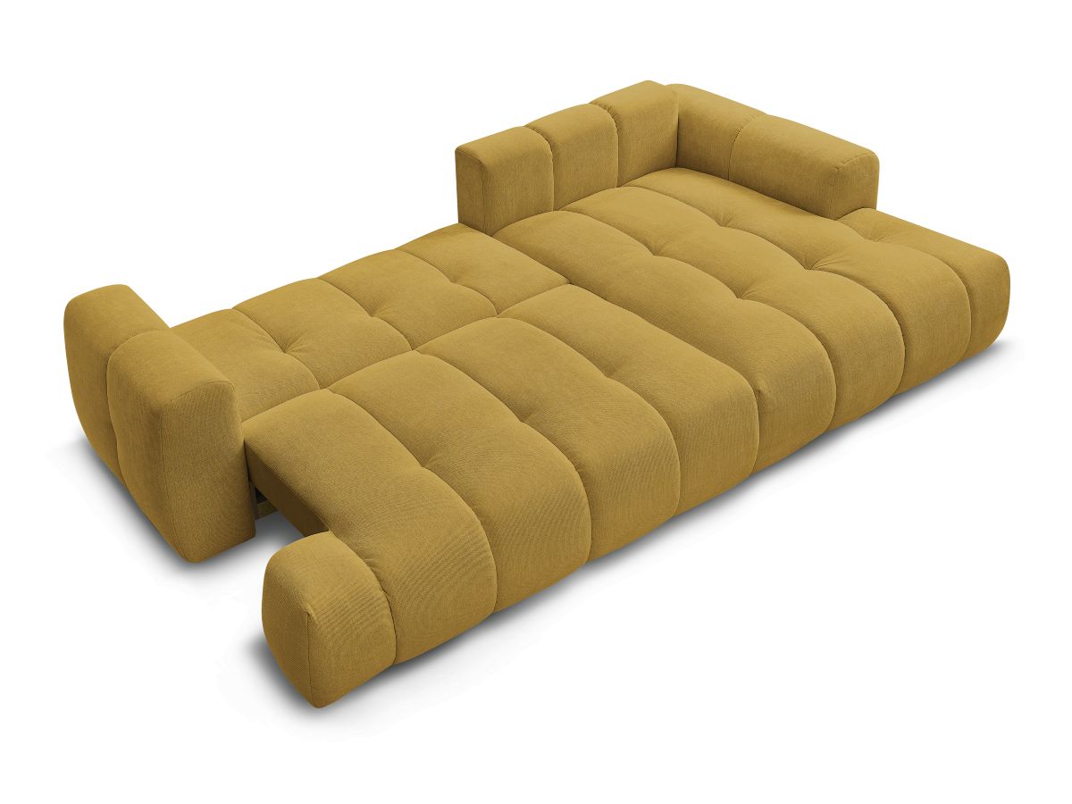 Canapé d'angle convertible FUJI tissu lisse